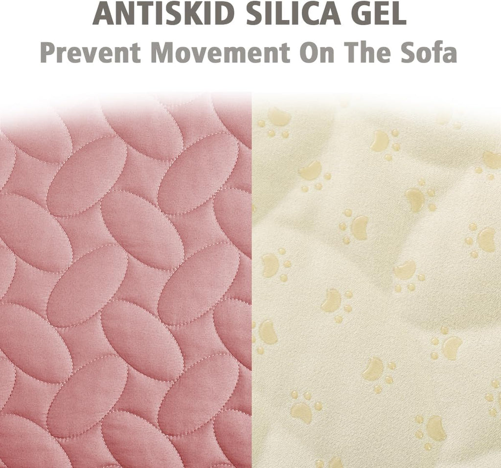 Ameritex Pet Bed Cover Dog Bed Blanket for Sofa and Furniture Waterproof New Pattern Design (68x82 Inch, Pink)