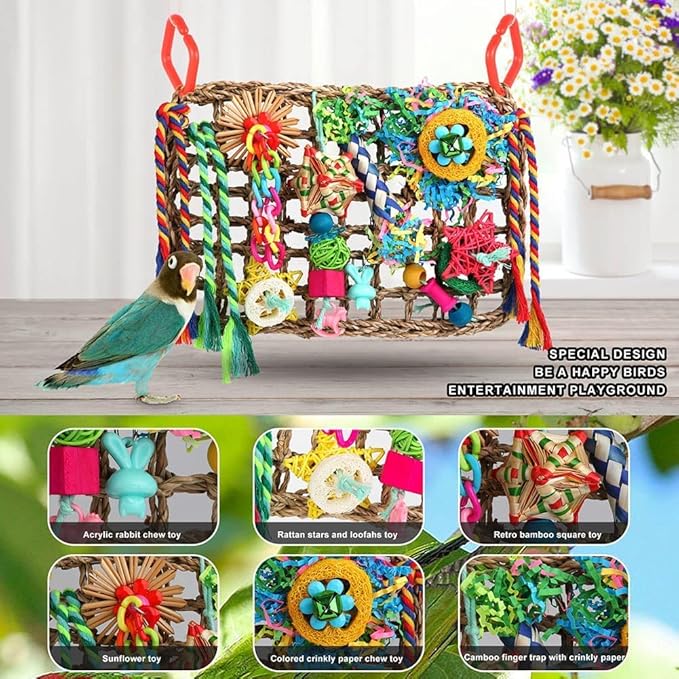 Foraging Toys for Parakeets Cockatiel Conures Lovebirds - Image 4