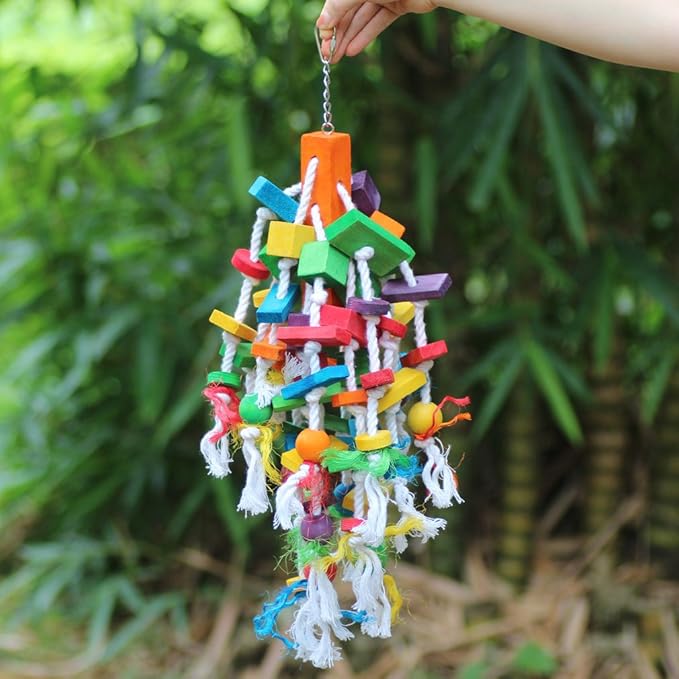 Bird Chewing Toy Large Medium Parrot Cage Bite Toys African Grey Macaws - Image 3