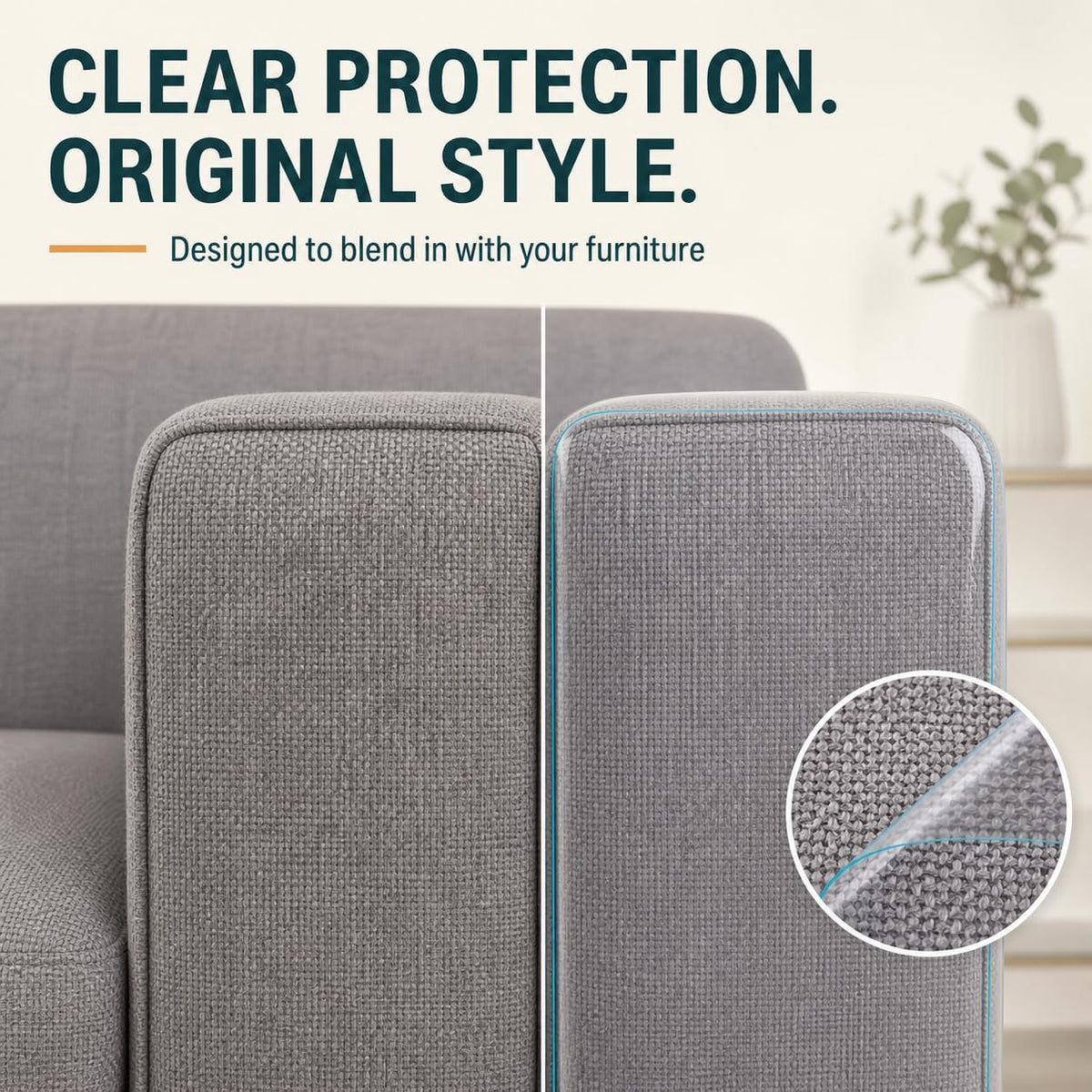 2PS Anti Cat Scratch Furniture Protector 16in x 160in, 0.2mm Thicker Clear Vinyl Tape, Couch Protector from Cat Claws, Flexible Corner Guard for Sofa Bed Door, Cut to Size with Grid Lines