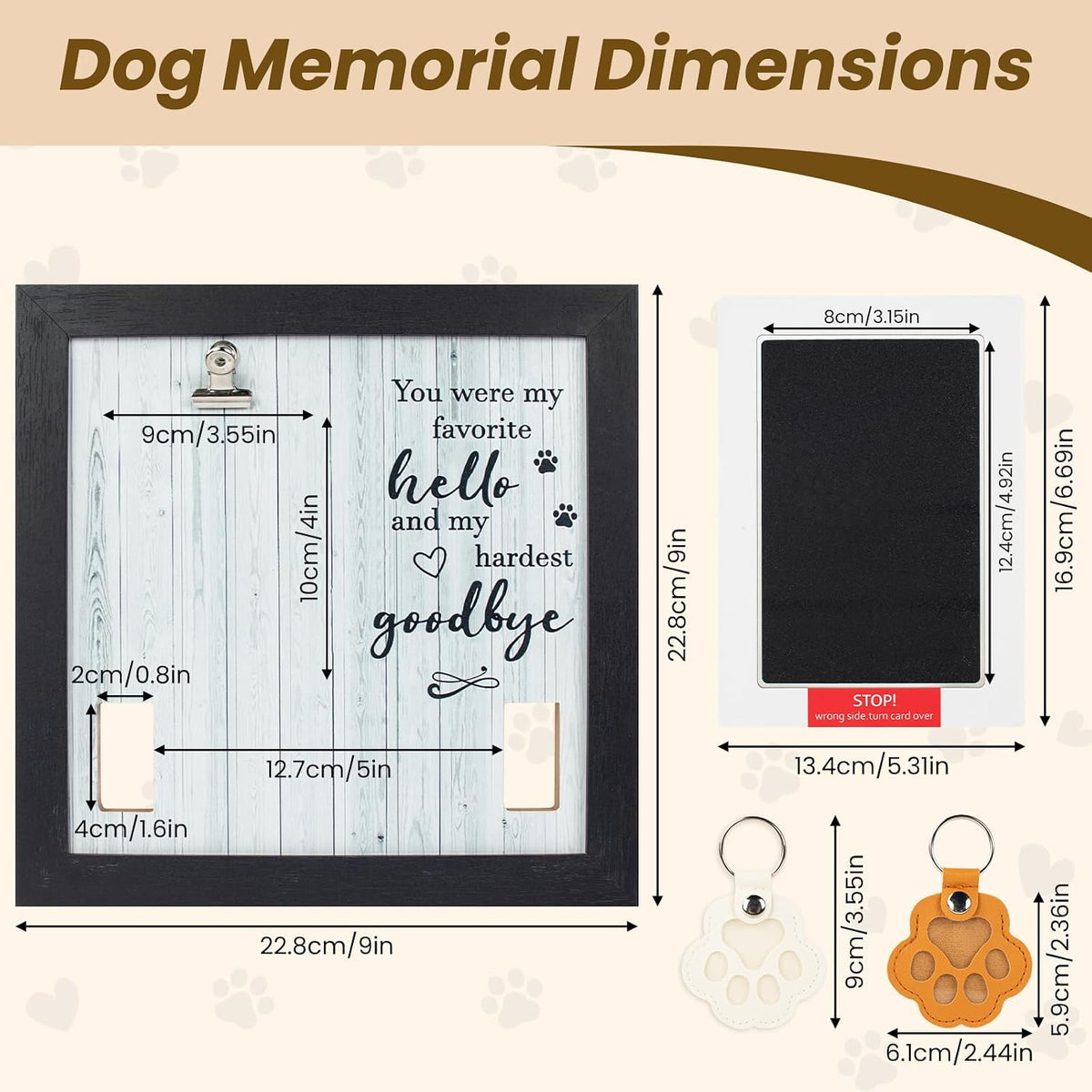 Pet Memorial Frame with Collar Holder,Pet Memorial Gifts for Dogs