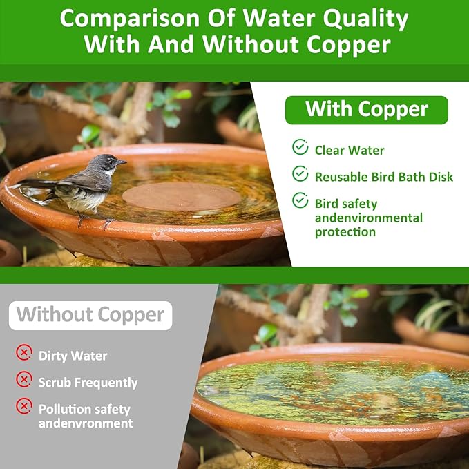 Bird Bath Copper Disk, 0.6mm Thick 99.99% Pure Copper Purification Disk - Image 4