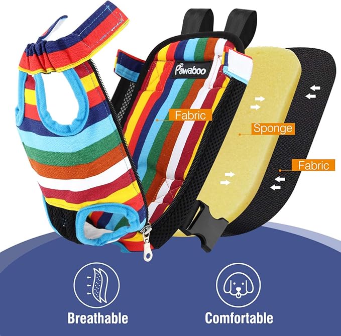 Pawaboo Pet Carrier Backpack, Adjustable Pet Front Cat Dog Carrier Backpack - Image 5