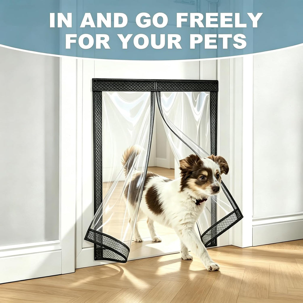 Dog House Magnetic Door Curtain,Dog Door Replacement Flaps,Pet Door Flap