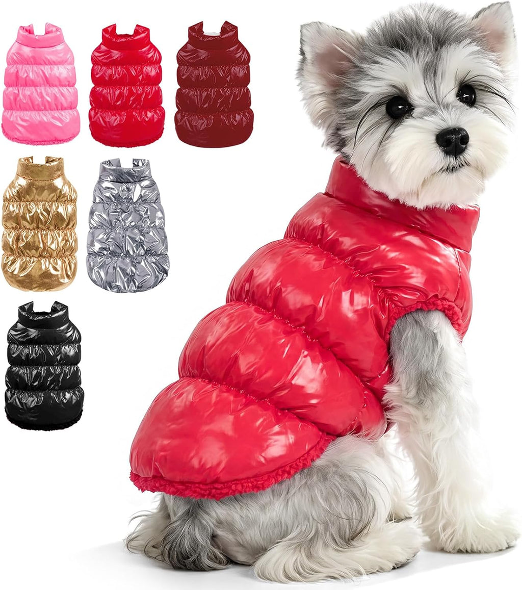 AOFITEE Dog Jacket Waterproof Dog Winter Coat Warm Fleece Pet Puffer Jacket