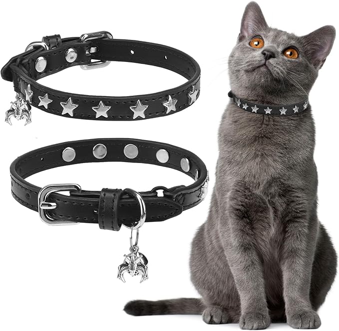 EXPAWLORER Halloween Leather Cat Collar by EXPAWLORER