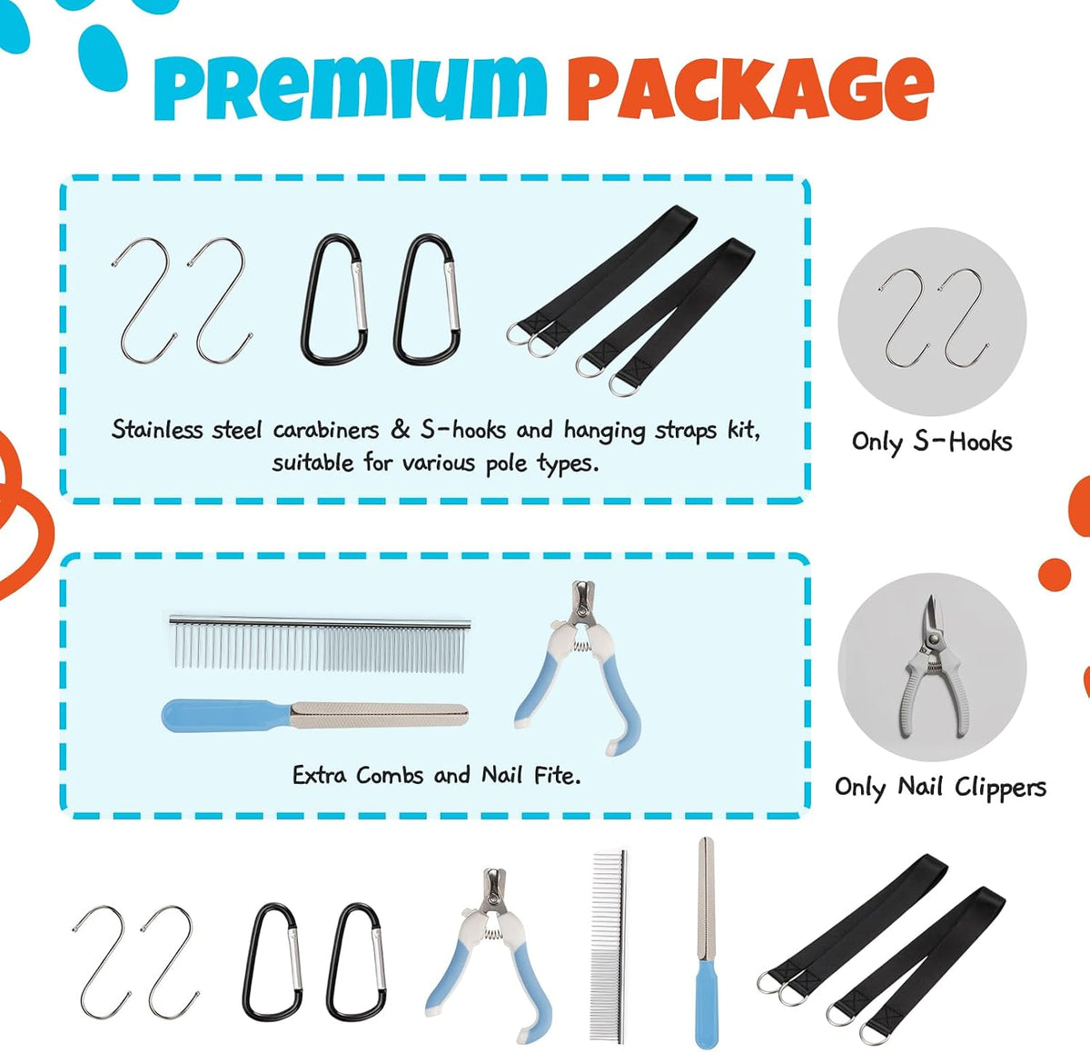 Dog Grooming Hammock Harness, Hanging Sling Restraint for Nail Clipping