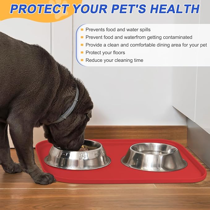 Silicone Pet Feeding Mat with Raised Edge - Image 5