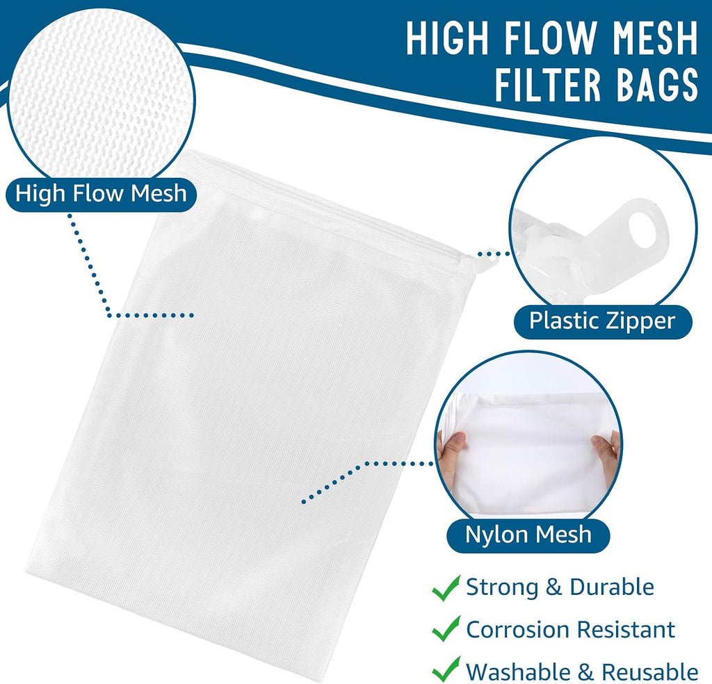 10pc Filter Media Bags for Aquarium,Extra Fine Mesh Bag 7.9"x5.5"