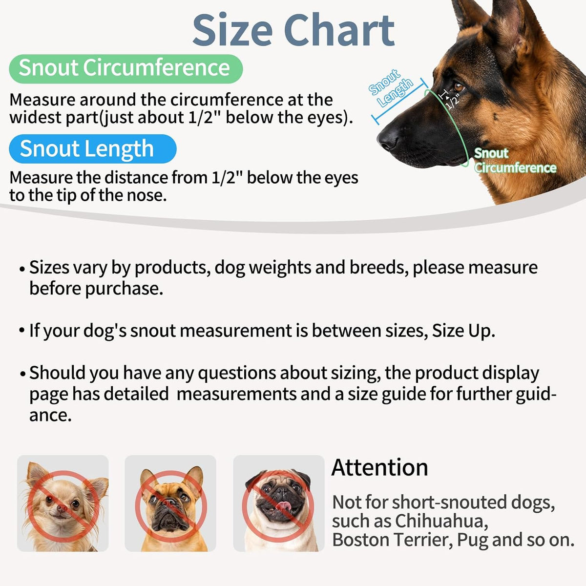 Mayerzon Soft Dog Muzzle for Large Dogs Malinois to Anti Biting Chewing