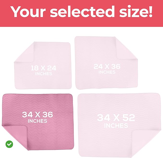 Utopia Bedding Washable Underpads 34" x 36", Waterproof Reusable Heavy - Image 4