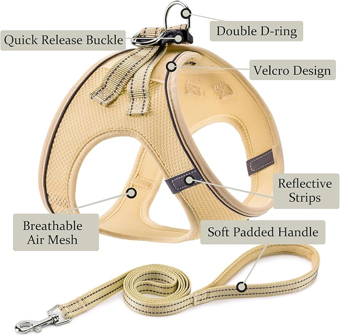 Dog Harness with Leash Set, No Pull Adjustable Reflective Step-in Puppy Pet - Image 2