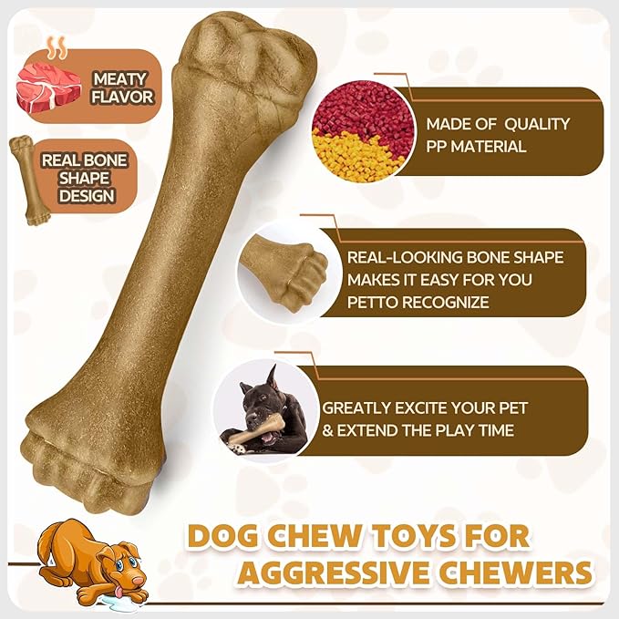 Dog Toys for Aggressive Chewers, Indestructible Bones for Aggressive Chewers - Image 4