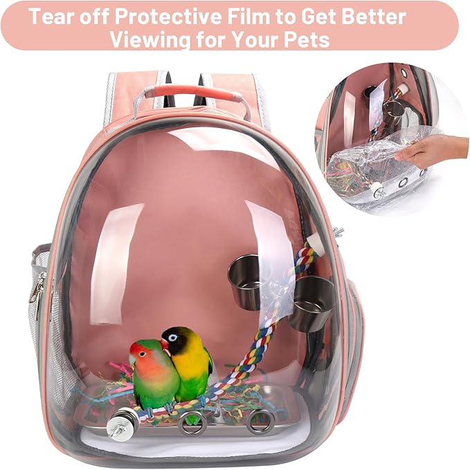 Bird Backpack Carrier, Travel Bird Cage - Image 7