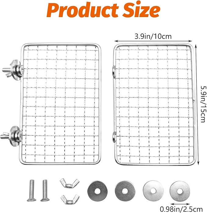 BNOSDM Bird Perch Platform 2 Pcs Stainless Steel Grid Parrot Perches Stand - Image 2