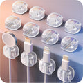 Cable Clips,12Pack Cord Holder Cord Organizer [1s Lock & Strongest Adhesive] Spring Cord Clips Phone Charger Wire Desk Cable Management Nightstand Home Office School Decor Women Desk,Transparent Clear