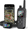 GPS Wireless Dog Fence - Free App Control, No Monthly Fee, Custom Polygon Boundary & Remote Training, Virtual Fence for Dogs 10-120 lbs, Black