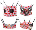 Hamster Hammock, 4 Pack Ferrets Guinea Rat Cage Accessories, Pink