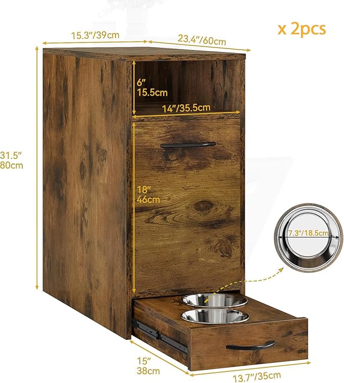 DWVO 30.6" Dog Feeding Station - Image 3
