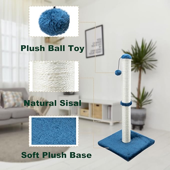 Dimaka 29" Tall Cat Scratching Post, Claw Scratcher - Image 3