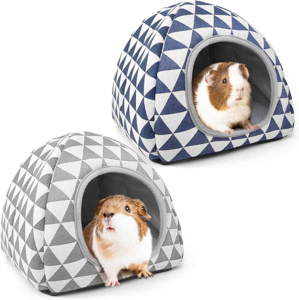 2 Pack Guinea Pig Hideout Washable Dwarf Rabbit Bed