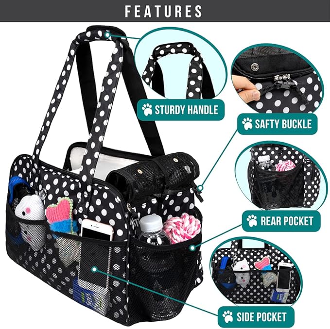 PetAmi Small Dog Purse Carrier, Soft-Sided Pet Carrier Bag - Image 4