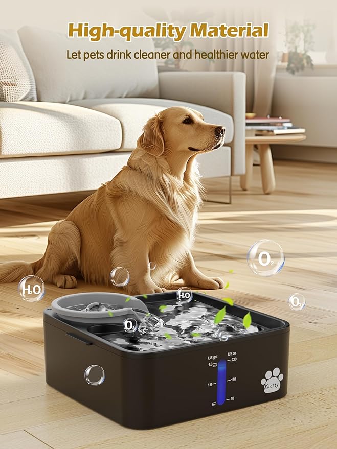Kastty 2 Gallon Dog Water Fountain Ultra Large/Wide Pet Fountain BPA-Free - Image 6