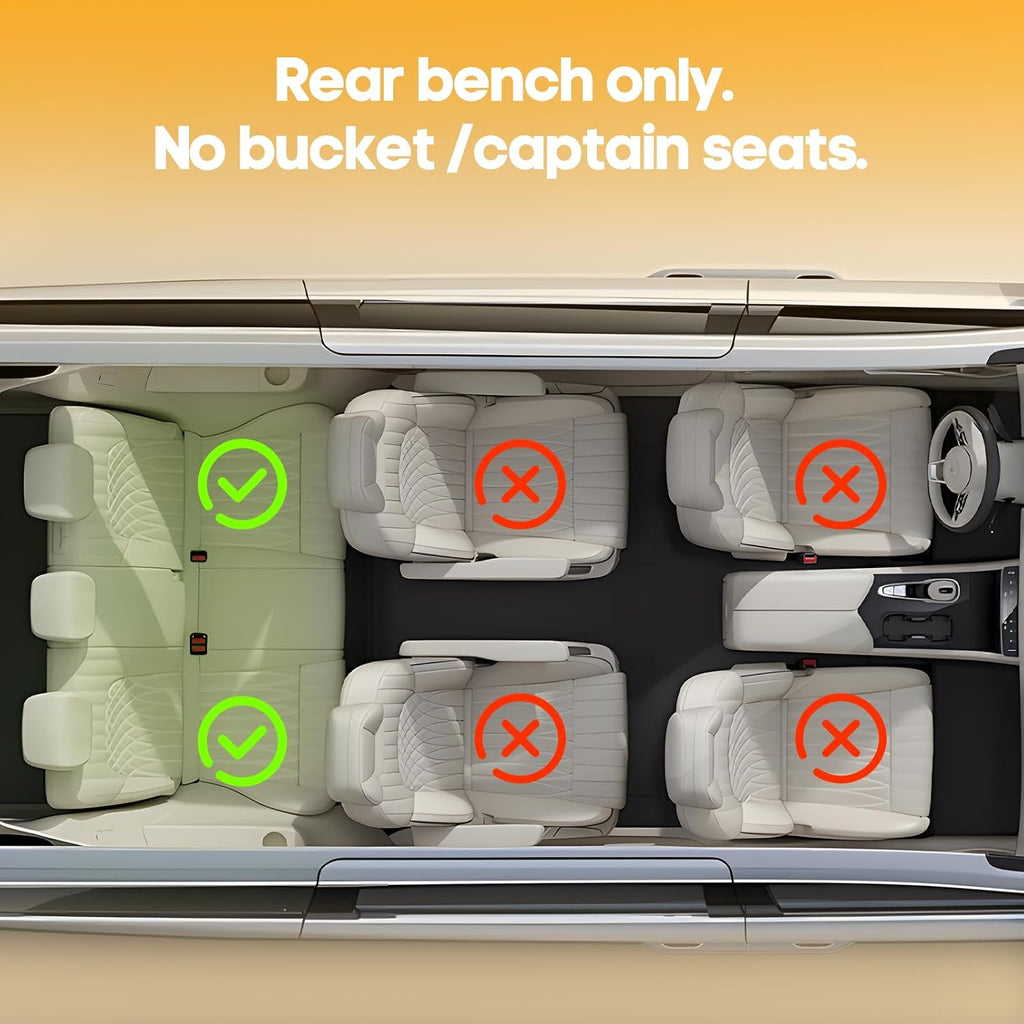 PETICON Large Dog Car Seat, Back Seat Extender for Dogs with Hard Bottom