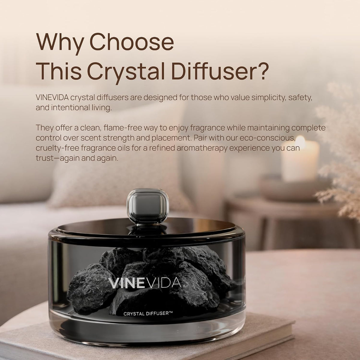 VINEVIDA Essential Oil Diffuser Stone | Passive Aroma Diffuser