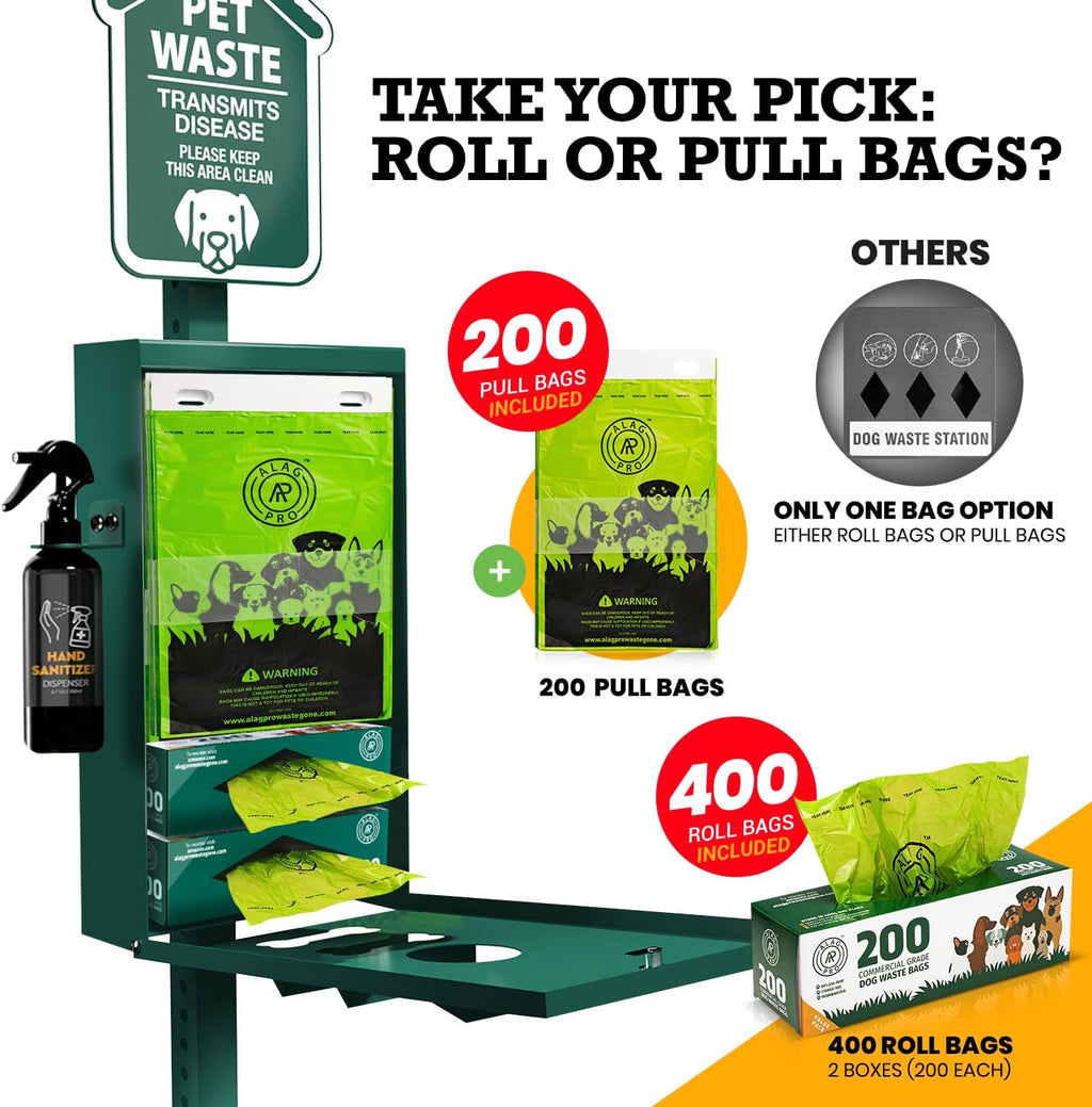 NEW 2026 Dog Waste Station Outdoor Pet Waste Station