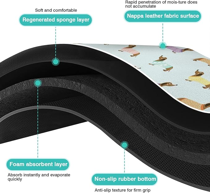 Dachshund Dog Food & Water Mat, Pet Feeding Mat - Image 6