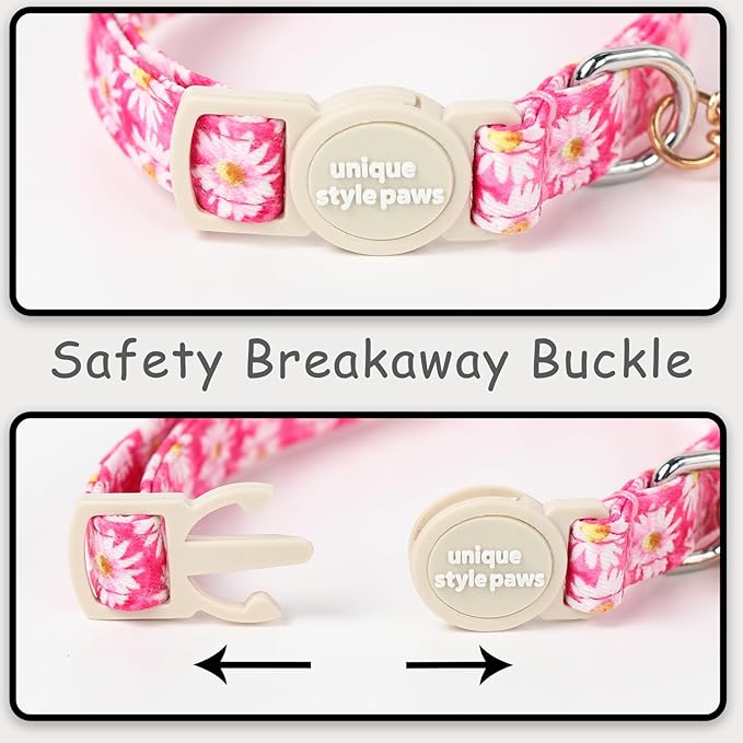 Unique style paws 2 Pack Spring Summer Kitten Collar Breakaway - Image 3