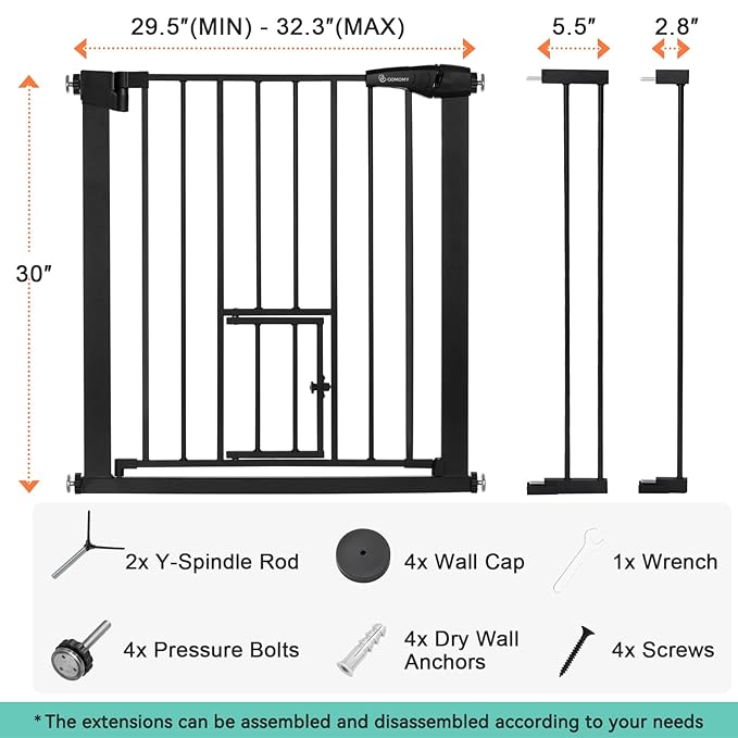 COMOMY Auto Close Baby Gate - Image 2