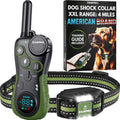 PAWPRO Dog Shock Collar with Remote, US Edition Training Collar, 4-Mile Range, Night Light, Beep, Vibration & 1-99 Shock, Waterproof & Rechargeable, Fits All Dogs, 30-Day Training Guide (Green)
