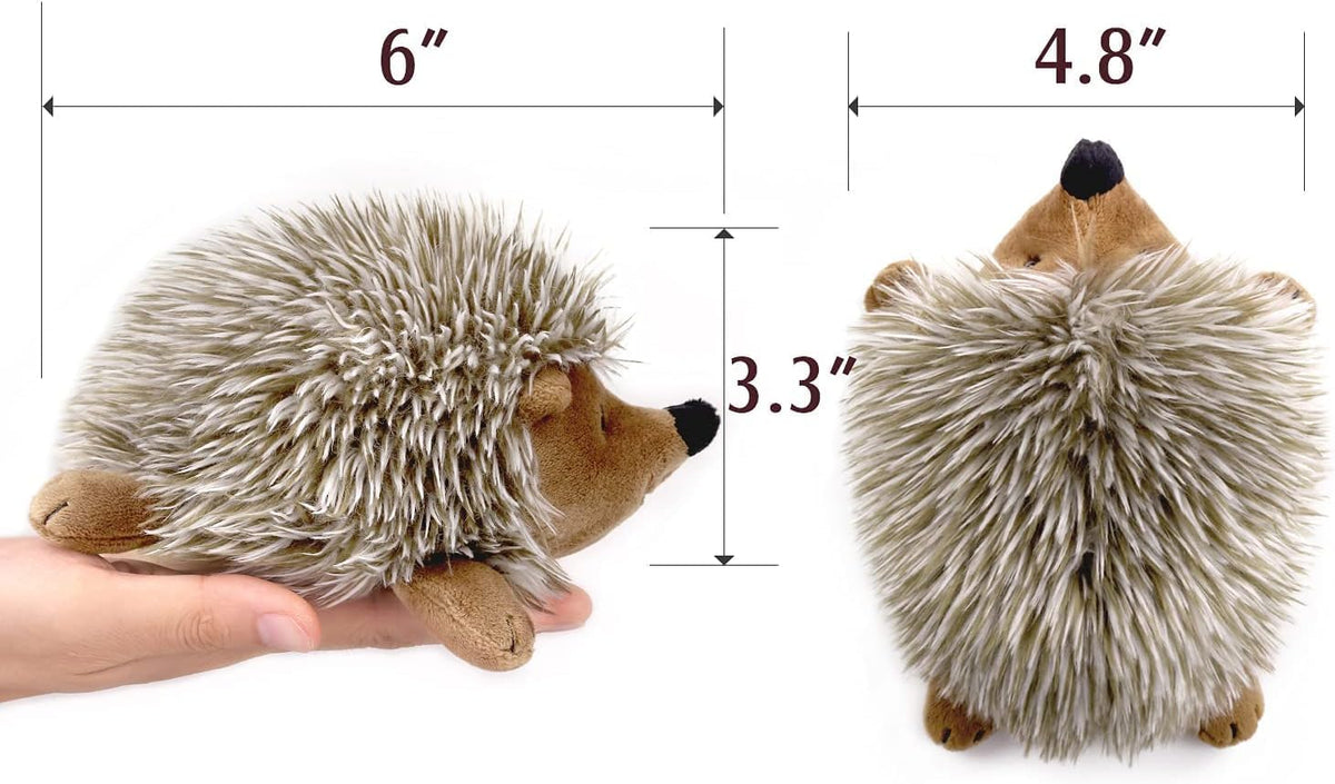 Pawaboo 2 Pack Hedgehog Plush Dog Toy, Squeaky Dog Chew Toy Soft Plush