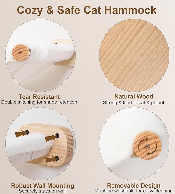 Cat Wall Hammock Shelves, Dual-Sided Cat Bed - Image 4