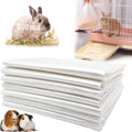 100 Pcs Disposable Rabbit Cage Liner, 35'' X 27'' Large Bunny Cage Tray Liners Clear Plastic Guinea Pig Toilet Film for Bunnies Ferrets Chinchillas Birds Small Animal - Leak Proof & No Mess