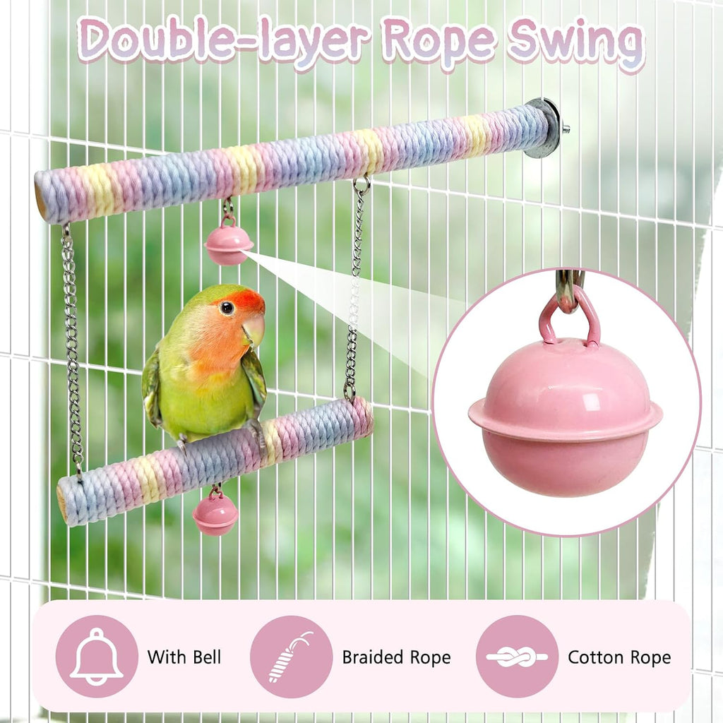 4 Pcs Bendable Bird Rope Perches Parrot Perch Rope Stand