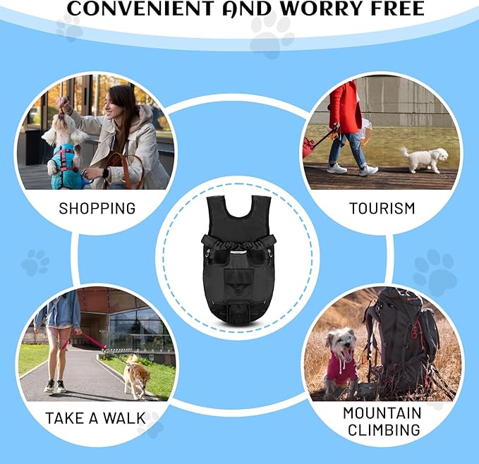 Petmolico Pet Dog Carrier Backpack, Adjustable Dog Legs-Out Front Backpack - Image 7