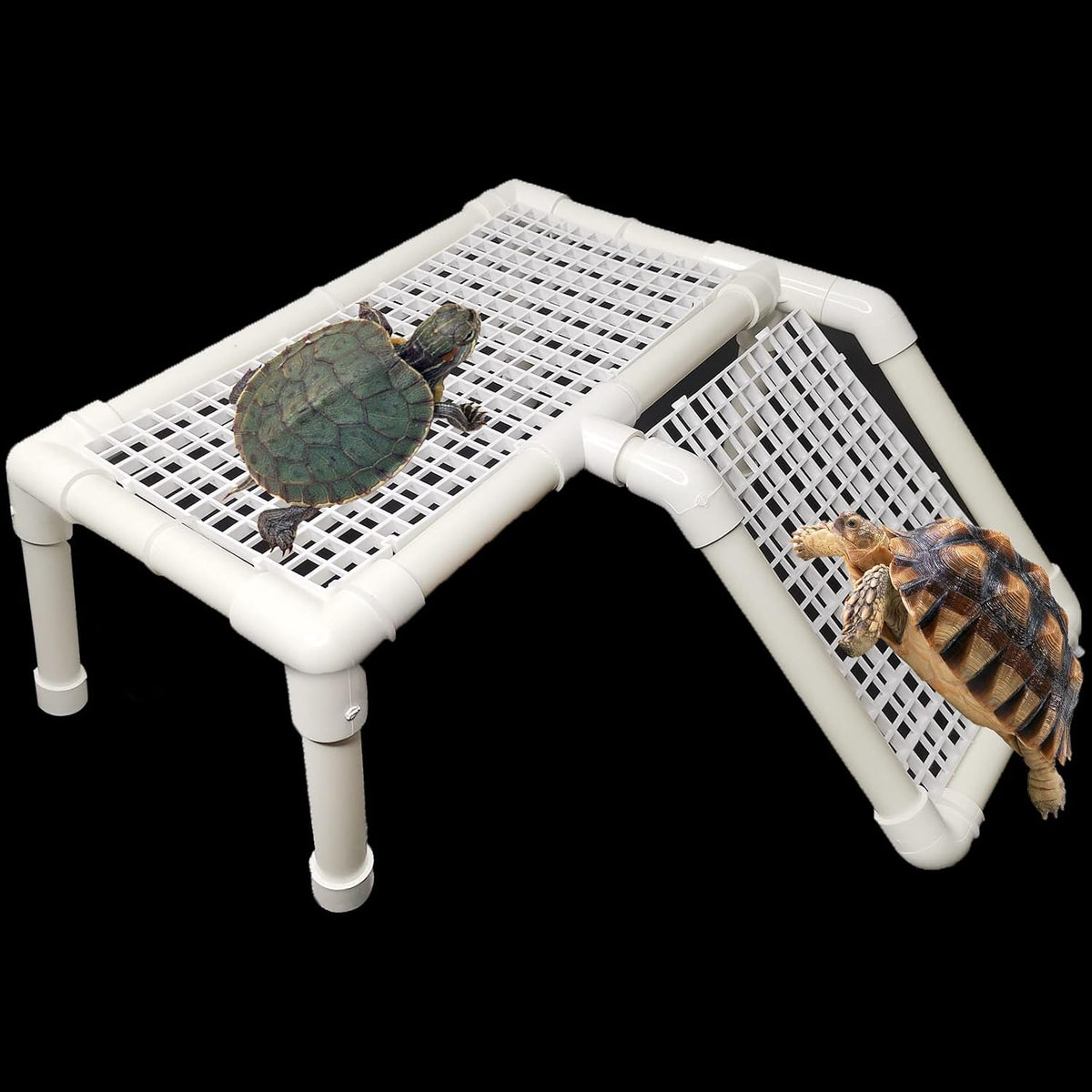 Turtle Basking Platform, Tortoise Dock Plastic Resting Terrace Climbing Ramp Reptiles Habitat Terrarium Accessories Decor for Newts Lizard Gecko Hermit Crab