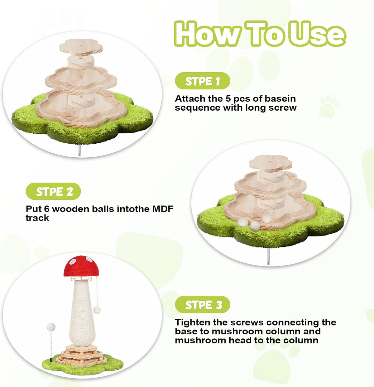 Mushroom Cat Scratcher/Scratching Post, Cute Cat Scratching Post