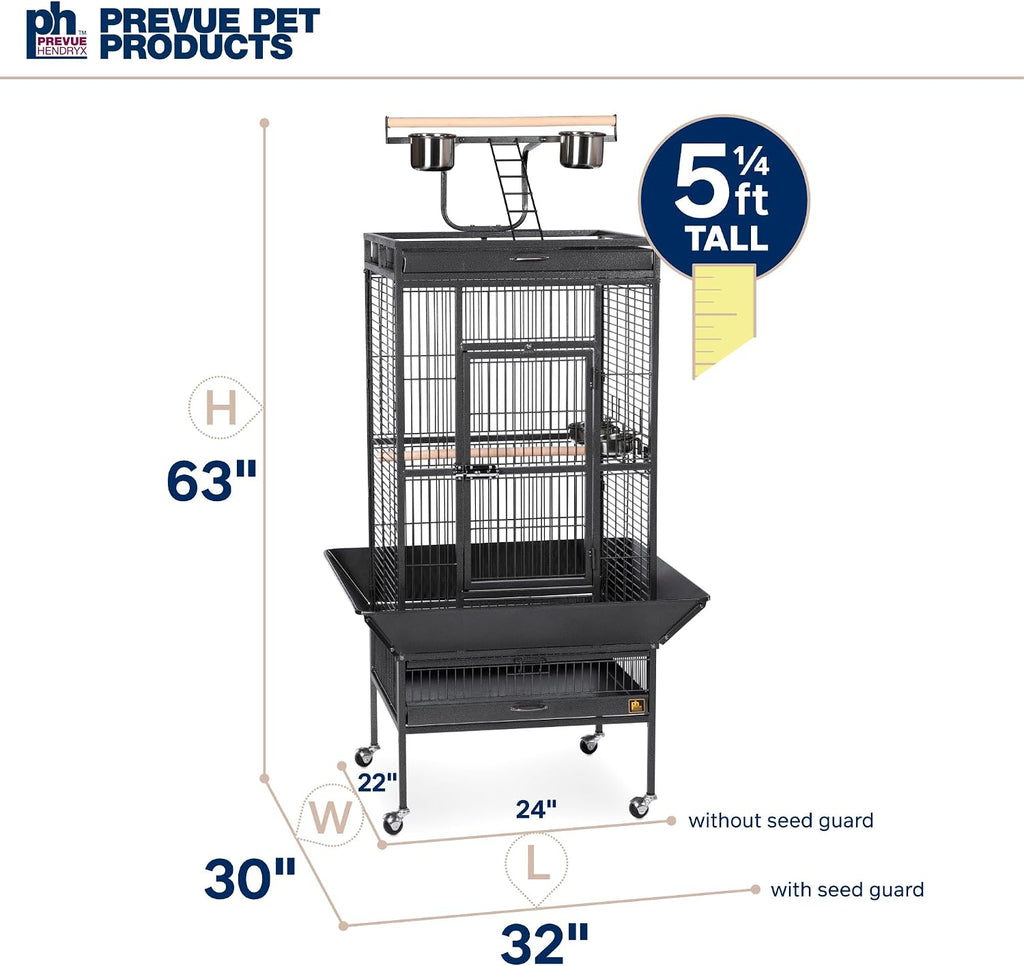 Prevue Pet Products Wrought Iron Select Bird Cage - L, Black Hammertone