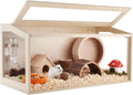 VEVOR Wooden Hamster Cage 40.1"x20.4"x20.1" 270° Viewing Hamster Habitat, Chewproof Acrylic Small Animal Cage with Openable Top, Large Pet Enclosure for Syrian/Dwarf Hamsters, Guinea Pigs & Gerbils