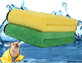 2 Pack Dog Towels Super Absorbent Pet Bath Towel Microfiber Dog Drying Towel for Small Medium Large Dogs and Cats, Machine Washable, 19.7Inch x 39.4Inch, Yellow-Grey & Green-Grey