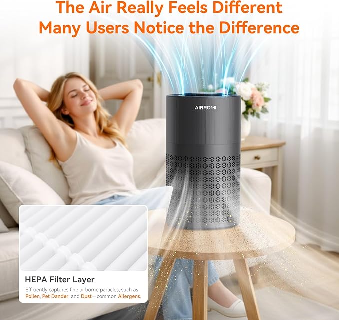 AIRROMI Air Purifier for Bedroom - Image 8