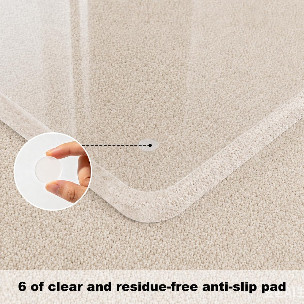 MESAILUP Beveled Edge Office Chair Mat with Lip for Carpet or Hardwood Floor, Crystal Clear 36" x 48" for a Smooth Glide and Easy Roll On/Off, Hard Heavy Duty and Non-Slip Desk Chair Mat