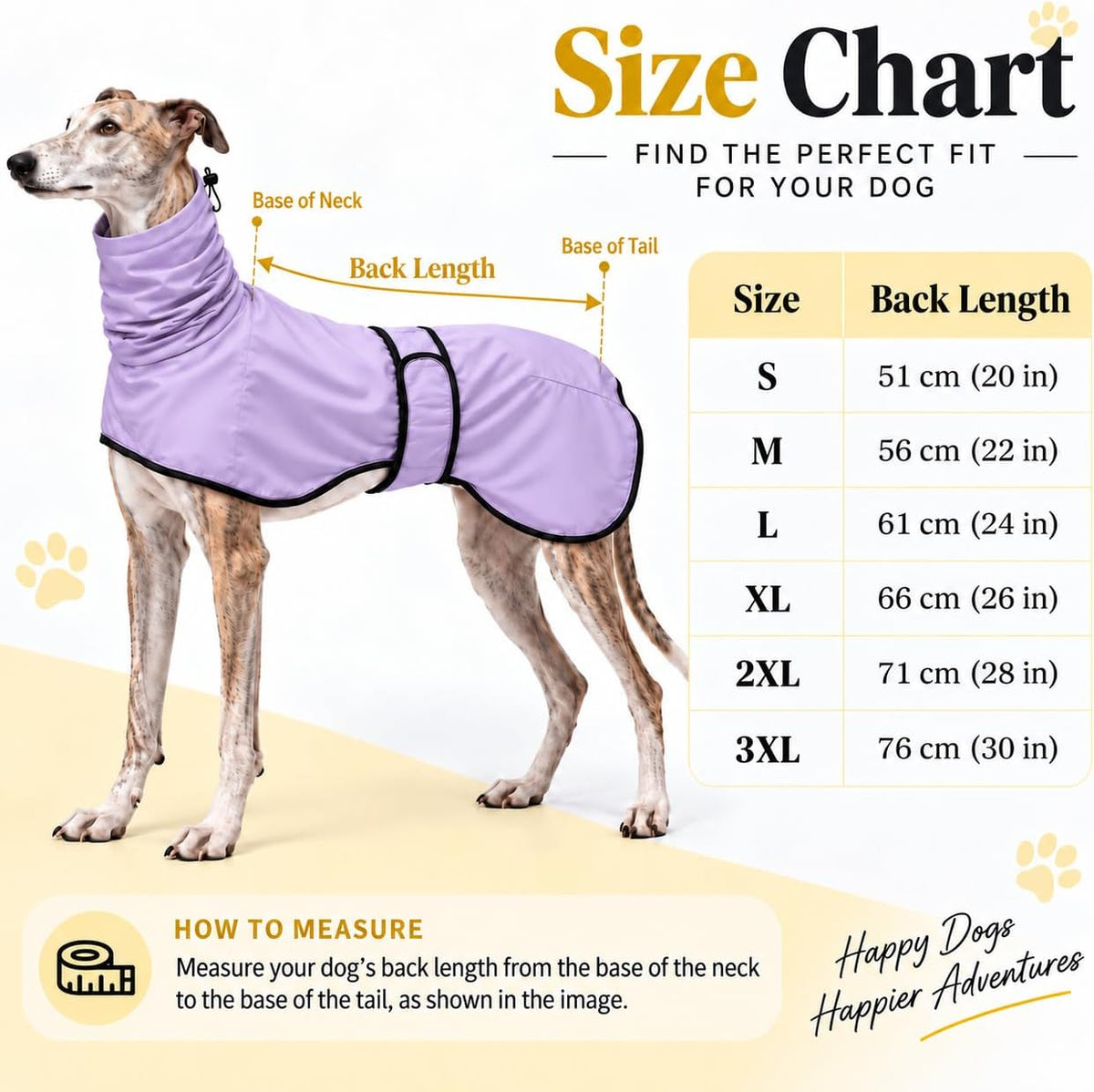 Greyhound Whippet Raincoat Waterproof with Reflective Stripe high Neck fit for Italian Greyhounds Whippets Long Back Breeds - Purple - XL
