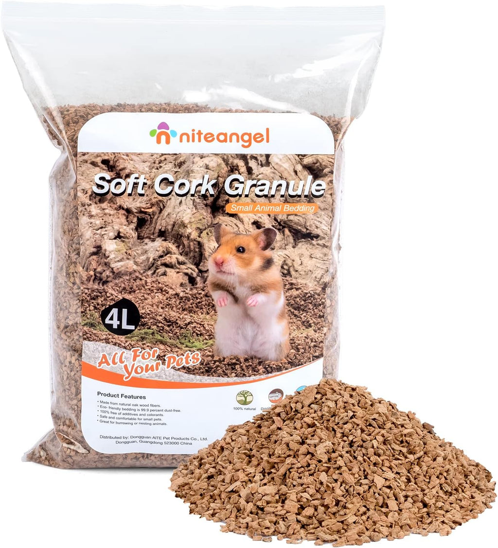 Niteangel Natural Coco/Cork Hamster Bedding: 4L Absorb Odors & Low Dust