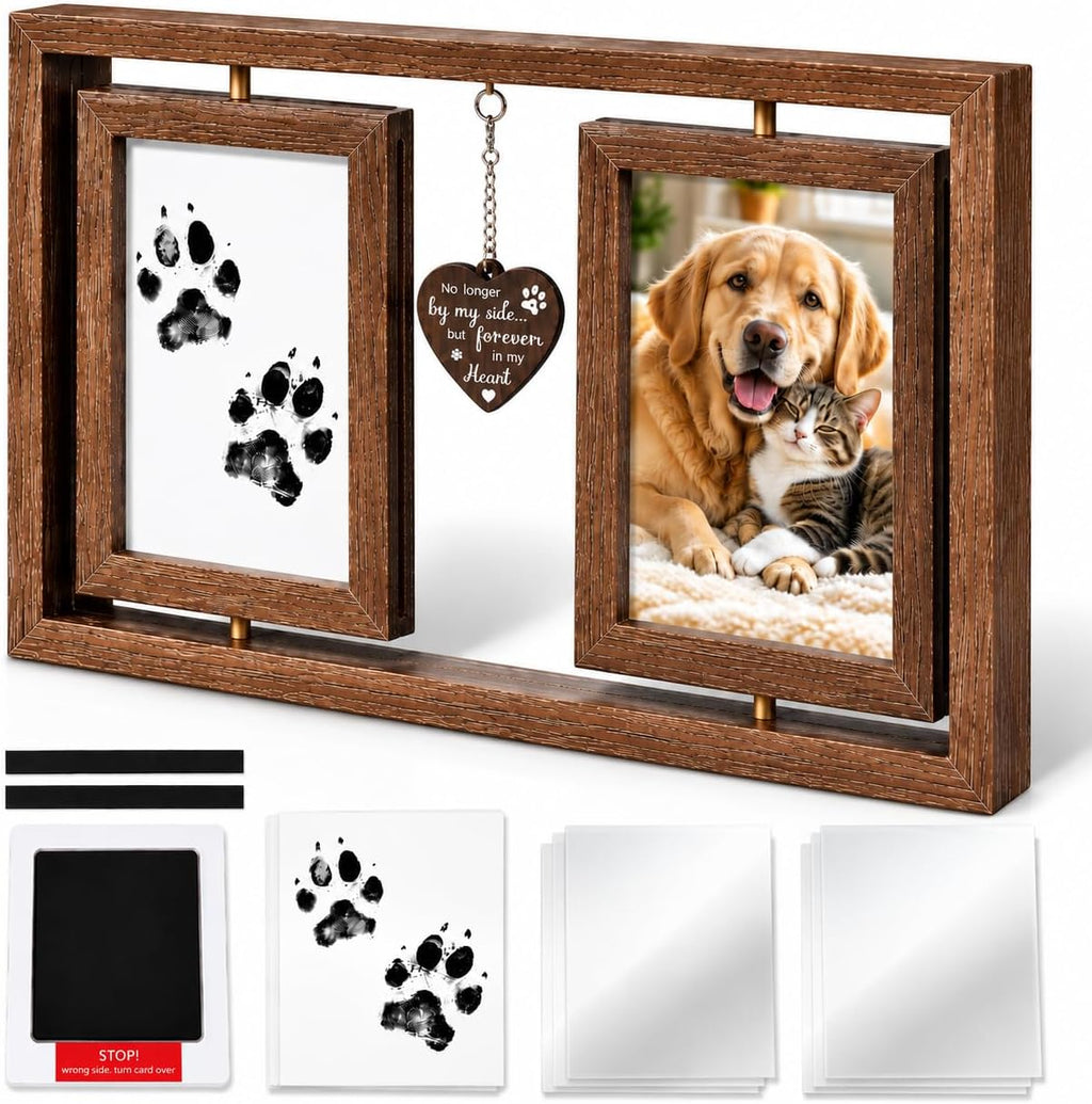 Pet Memorial Frame - 360° Rotating Double Sided 4x6 Photo Frame