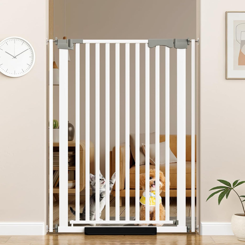 41" Extra Tall Cat Gate for Doorway, 30-32" Wide Auto Close Pet Gate